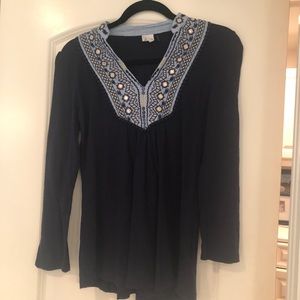 Anthropologie Akemi + Kin Blue Henley Top